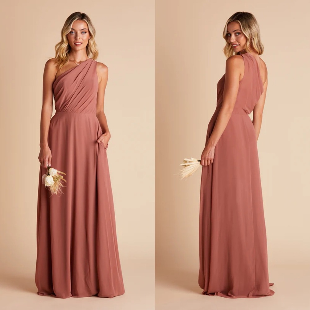 Birdy Grey One-Shoulder Mauve Dress